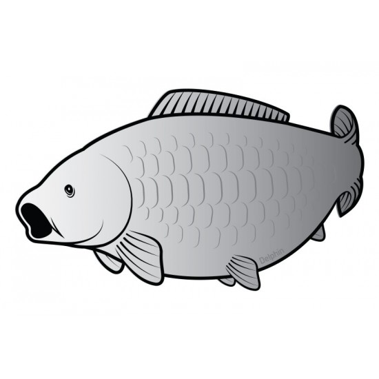 Sticker Pescuit Delphin - Carp Silver